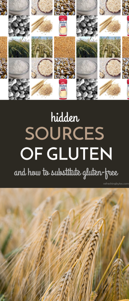 Looking for main sources of gluten? Discover which foods contain gluten and find gluten-free alternatives that simplify going gluten free. This list will definitely make your life easier when shopping and eating at restaurants! #glutenfree #food